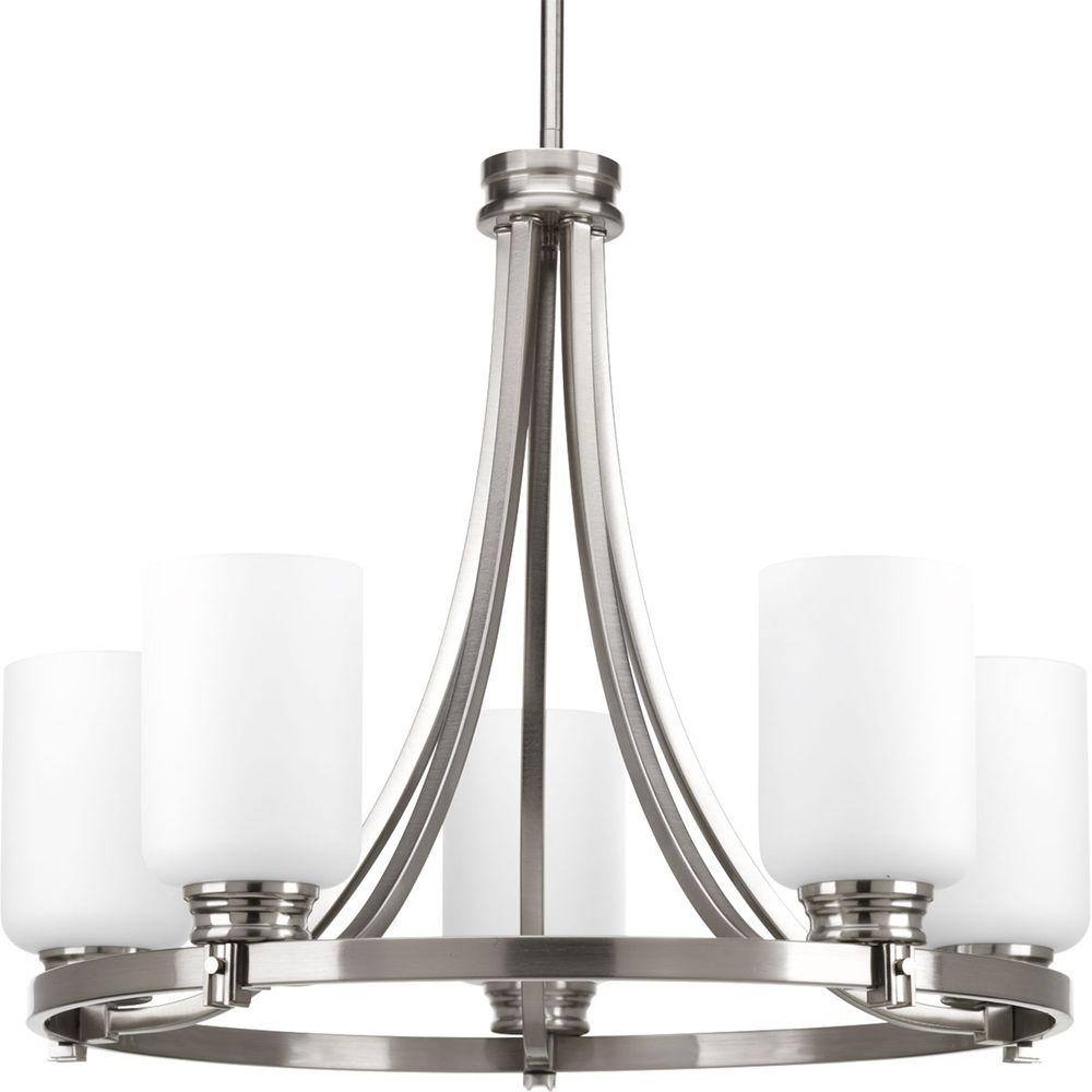 Full Size of Inspiring Progress Lighting Orbitzollection Light Brushed Nickelhandeliers Polishedhandelier With Shadeshain Nickel Chandeliers Chandelier Fabric Shades Lowes 5-light White Antique Chain Satin Alabaster Glass Contemporary Uk Polished