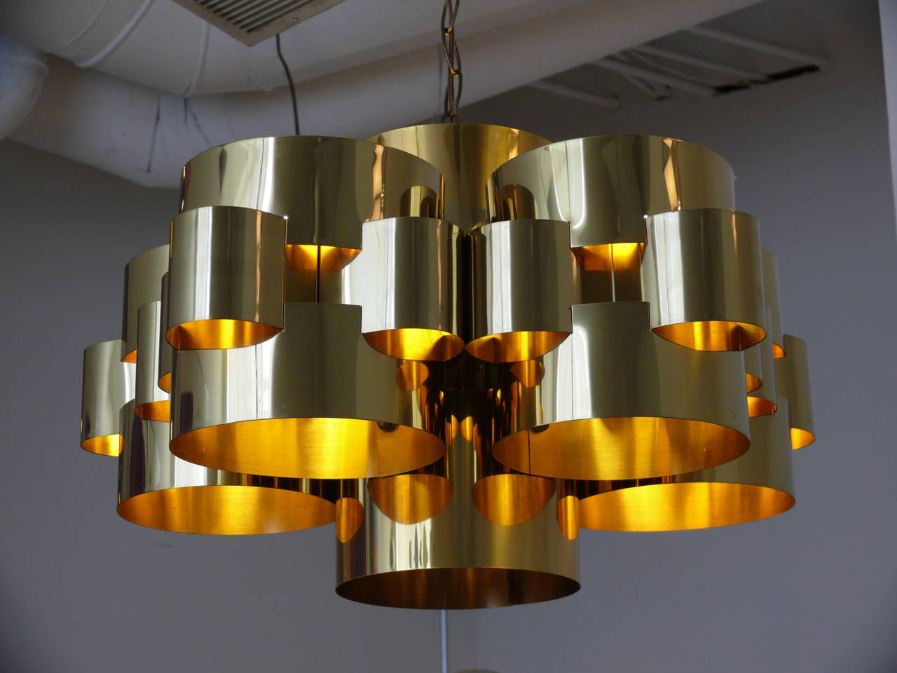Full Size of 1970s Polished Brass Cloud Chandelier By Curtis Jere At 1stdibs Lighting For Dining Room Lamp Shades Set Of Living Tree Silver Ceiling Fan Home Depot Light Kit Lowes Retractable Blades White Chords Acoustic Version