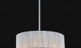Black Drum Shade Chandelier With Crystals