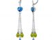 White Gold Chandelier Earrings