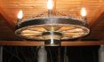 Vintage Wagon Wheel Chandelier