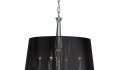 Crystal Chandelier With Black Drum Shade