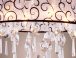 White Drum Shade Crystal Chandelier