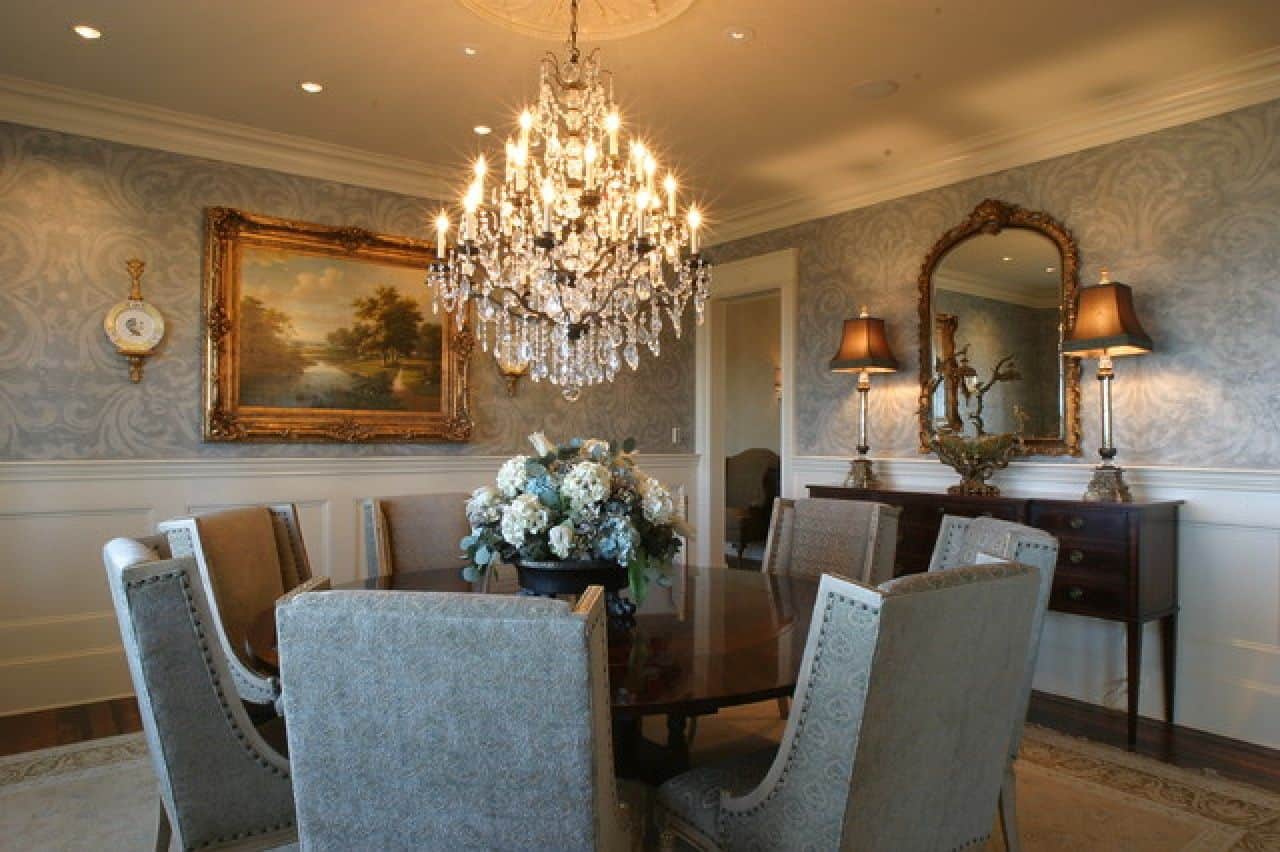 Full Size of Elegant Dining Room With Parsons Chairs And Round Table Pottery Barn Crystal Small Chandelier Soho Rectangular Lighting Adele Antique Black Ceiling Fan Floor Lamp Casbah Balls Modern Bead Light Kit