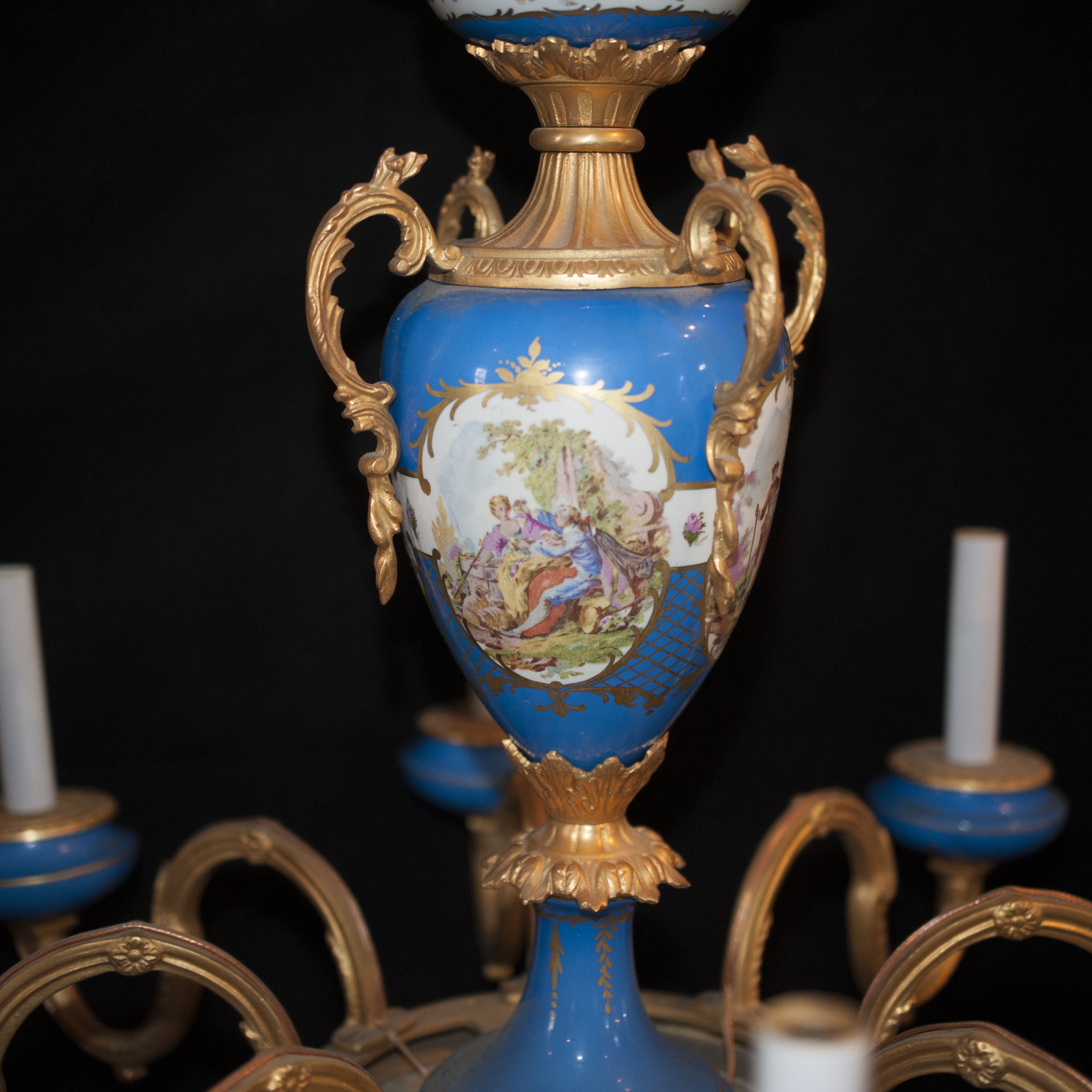 Full Size of Lot Sevres Porcelain Chandelier Akiba Antiques Antique Bronzetal Quebectals Parts Vintage Lighting Bronze Canopy Crystal Crystals Replacement Silver Chain Earrings Silverware White For Nursery