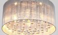 Black Drum Shade Crystal Chandelier
