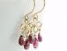 Garnet Chandelier Earrings